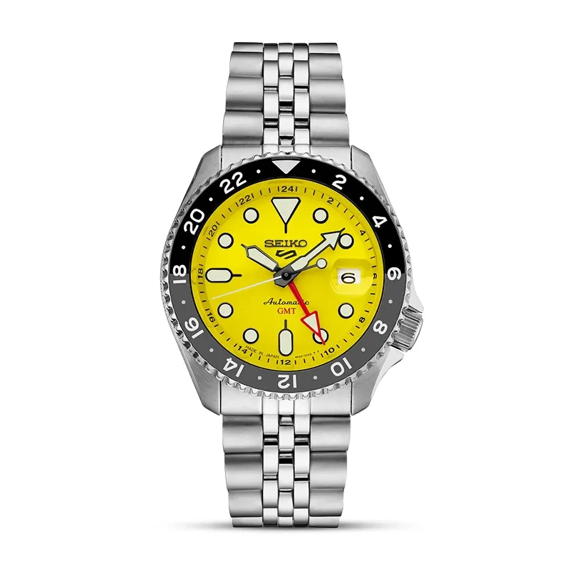 Seiko 5 Sports GMT Vibrant Yellow Dial Men’s Watch | SSK017J1